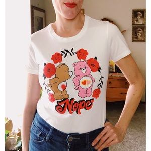 Unique Vintage Care Bears “Nope” Tee